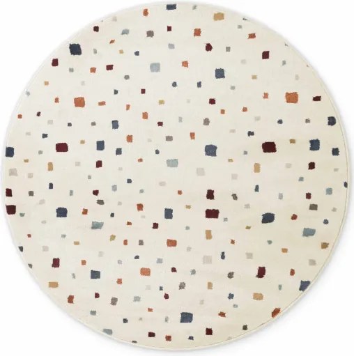 Koberec Hanse Home ADVENTURES RUNNY SQUARES krémový kruh