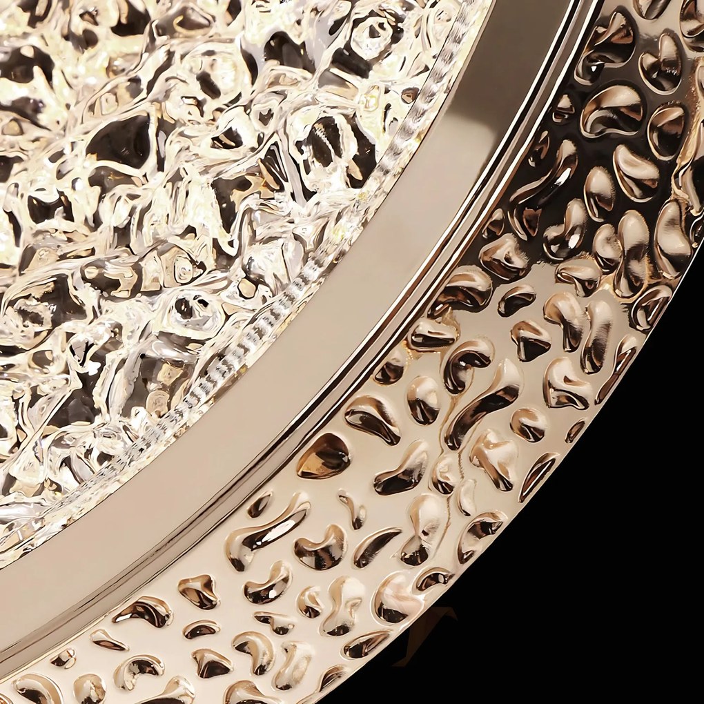 Toolight Toolight, krištáľové závesné svietidlo 8W, 3000K, 500lm, LHJ106-1CP, ružové zlato, OSW-50070