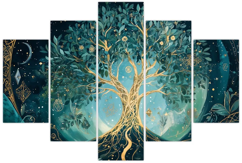Obraz – Strom života vo vesmíre (150x105 cm)