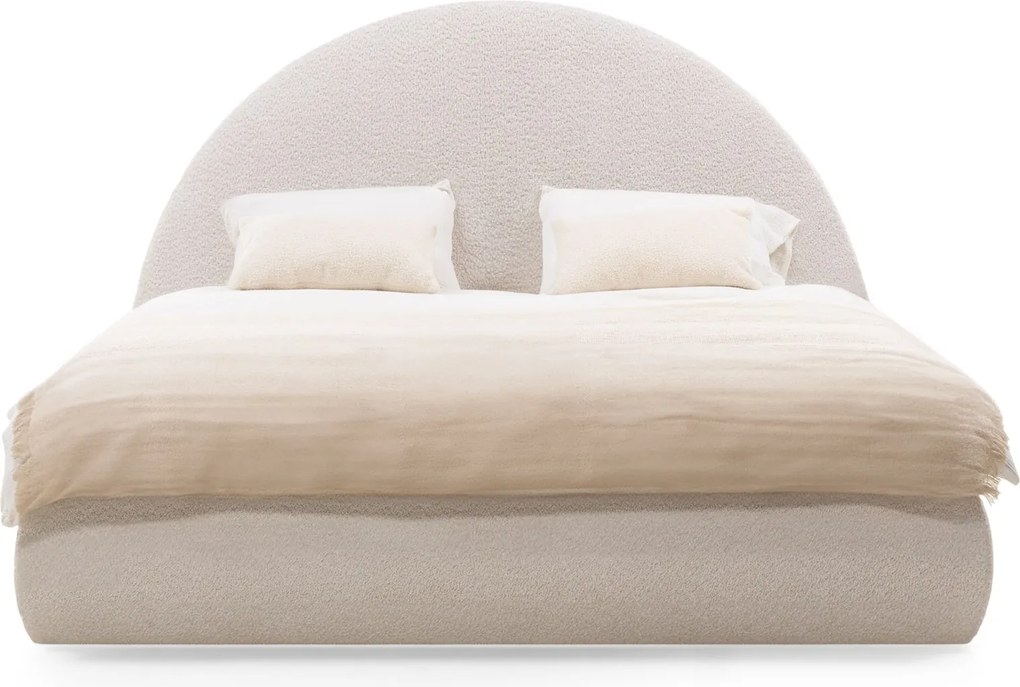 Čalúnená posteľ ORBI so zdvíhacím roštom 160x200 cm béžová