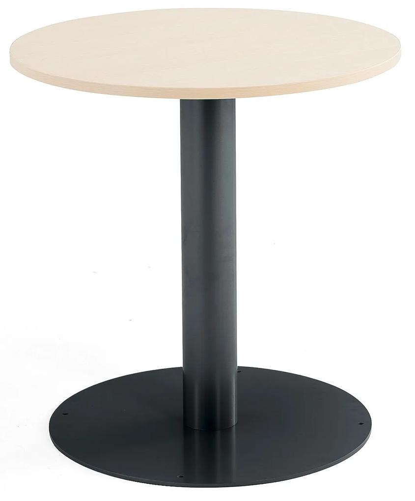 Barový stôl ALVA, Ø700x720 mm, breza, antracit