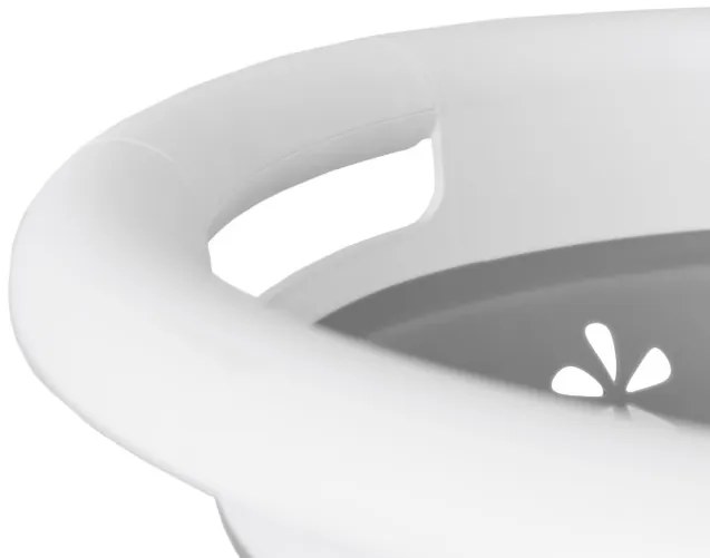 Kôš na bielizeň OVAL COMPACT sivý / biely 25 l
