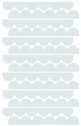 Samolepka do dětského pokoje světle modré kruhy průměr 9cm