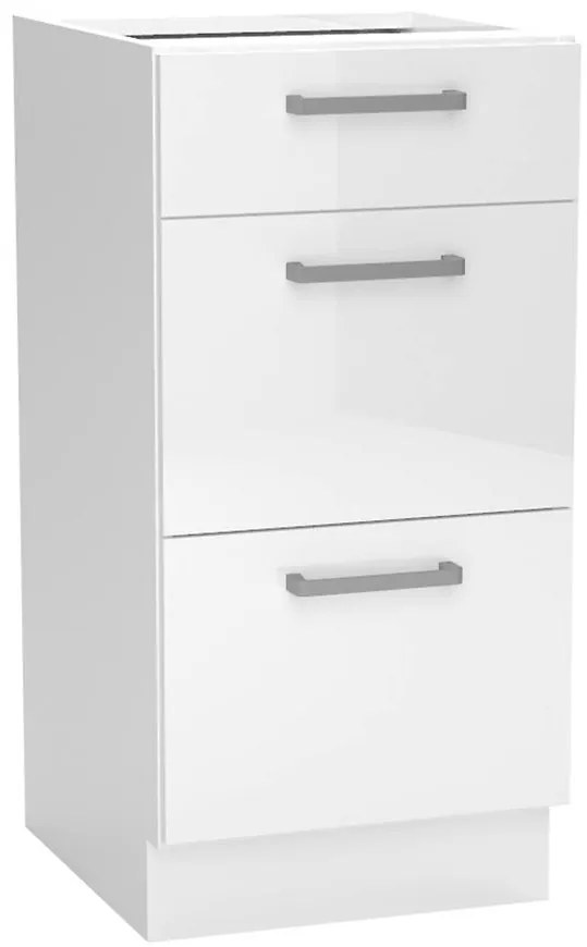 Kuchynská skrinka Vita D40S3 Biely lesk