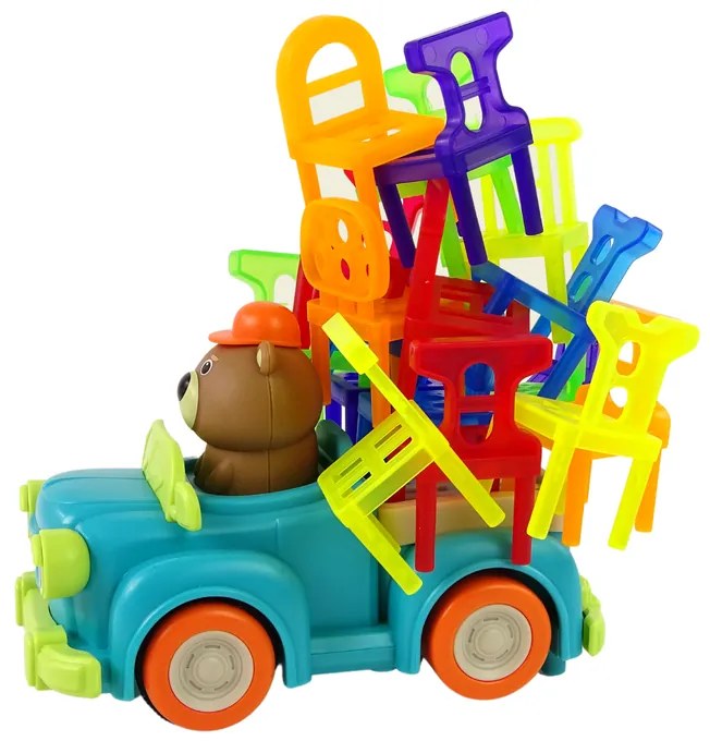 LEAN TOYS Arkádová hra - Padajúce stoličky s pohybujúcim sa autom