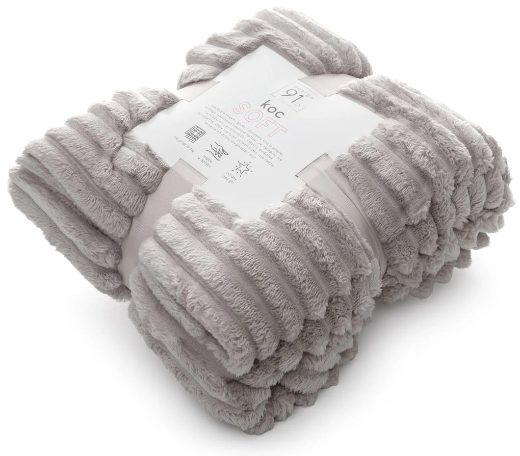 DEKA Z MIKROFLANELU SOFT 200X220 CM BÉŽOVÁ