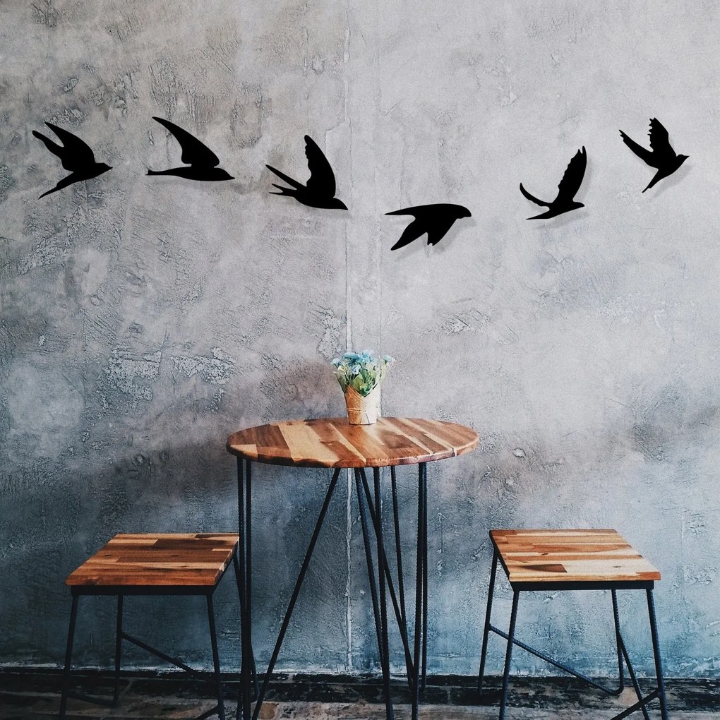 Nástenná kovová dekorácia Umudo čierna