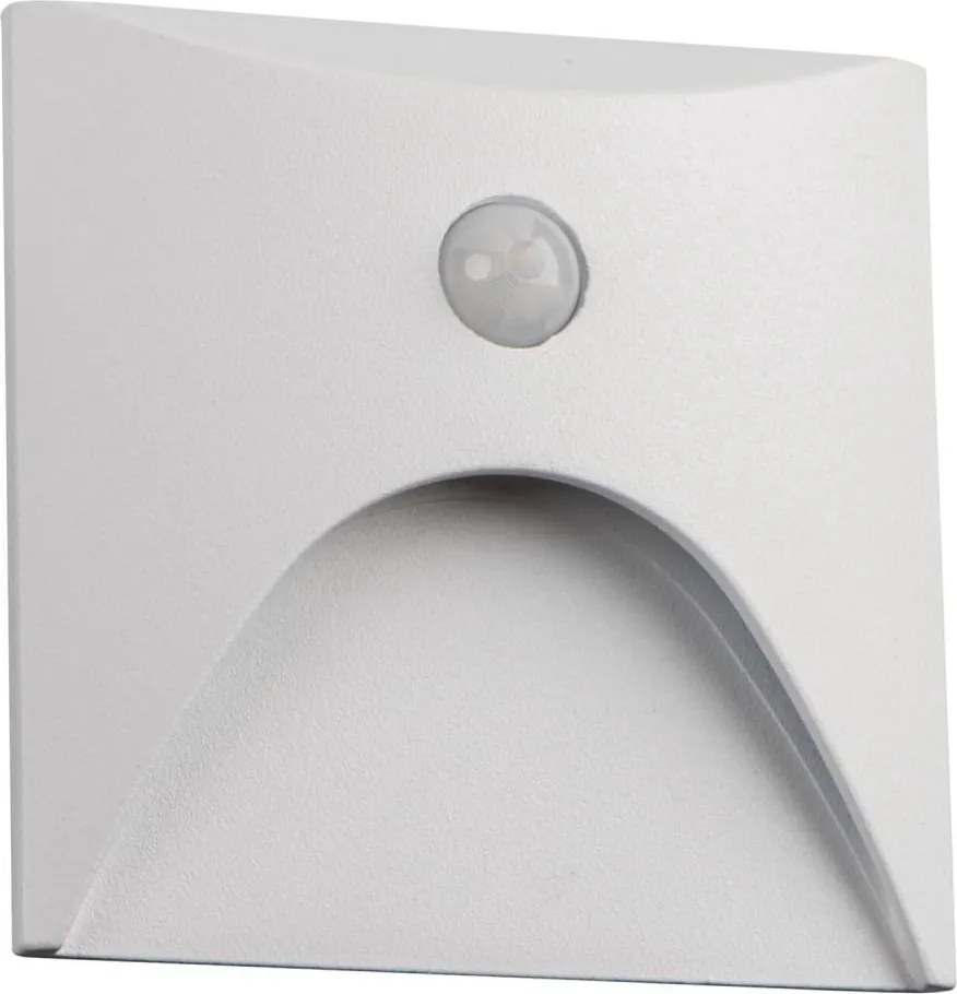 Kanlux 39129 - LED schodové svietidlo so senzorom EXIN 2,5W/230V 3000K IP65 biele hranaté