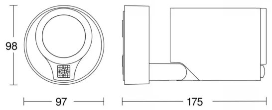 STEINEL 058630 - LED Vonkajšie svietidlo so senzorom SPOT ONE 1xGU10/7W/230V IP44