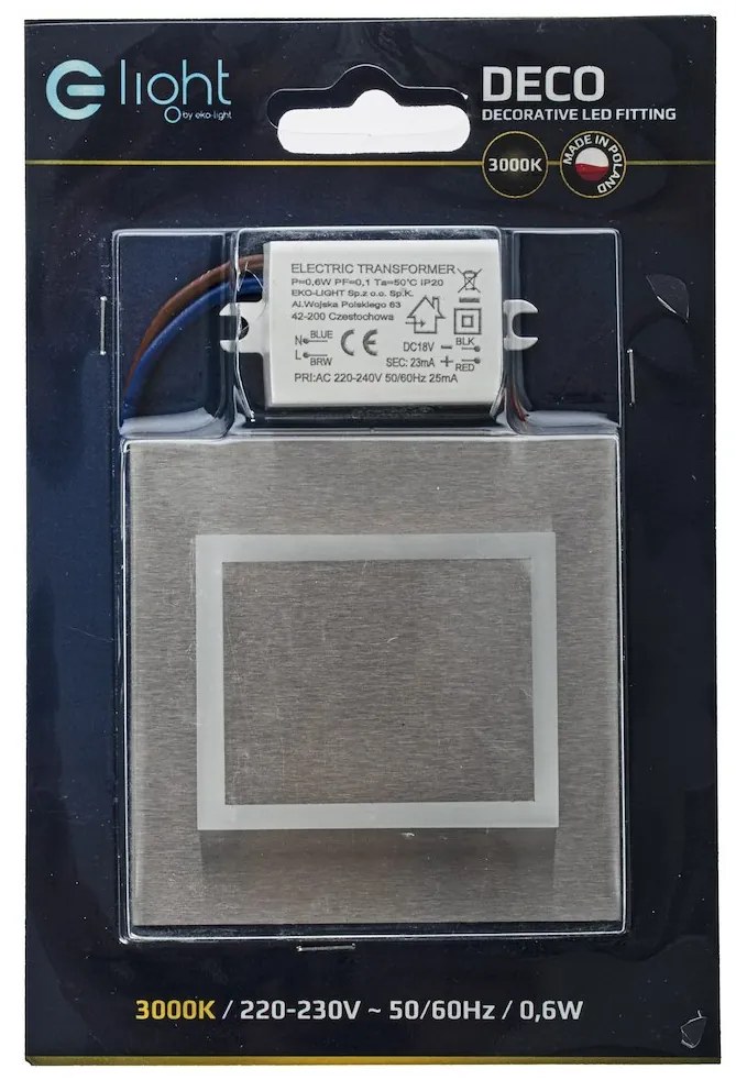 Schodiskové LED svietidlo Deco, 1x LED 0,6w, 3000k, s