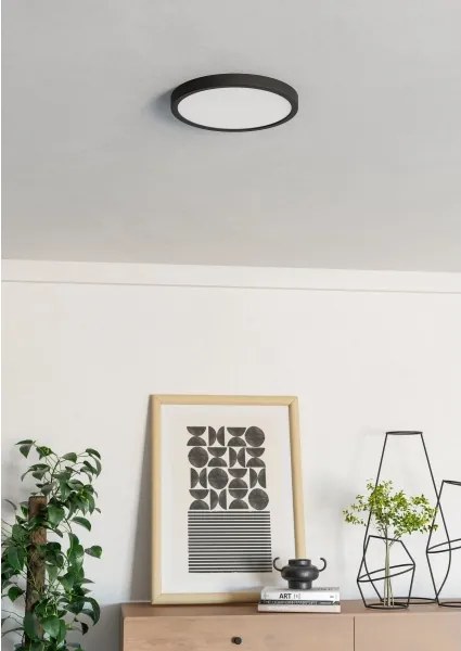 Eglo 901299-LED Stropné svietidlo FUEVA LED/14,2W/230V 2700/4000/6500K pr.27,8cm čierne