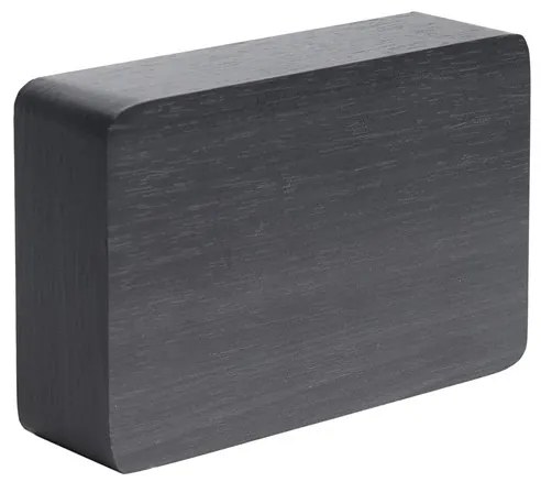 Budík Square čierny 15 × 4,8 × 10 cm