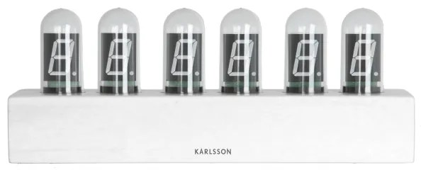KARLSSON Stolné hodiny Cathode biele