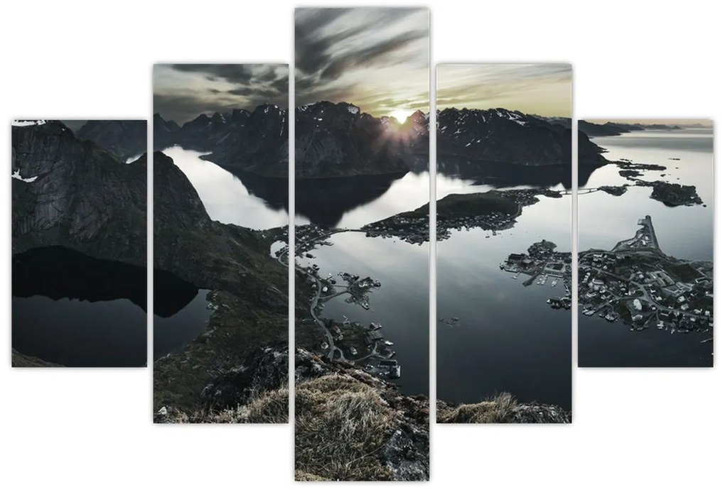 Obraz - Nórske pohorie (150x105 cm)