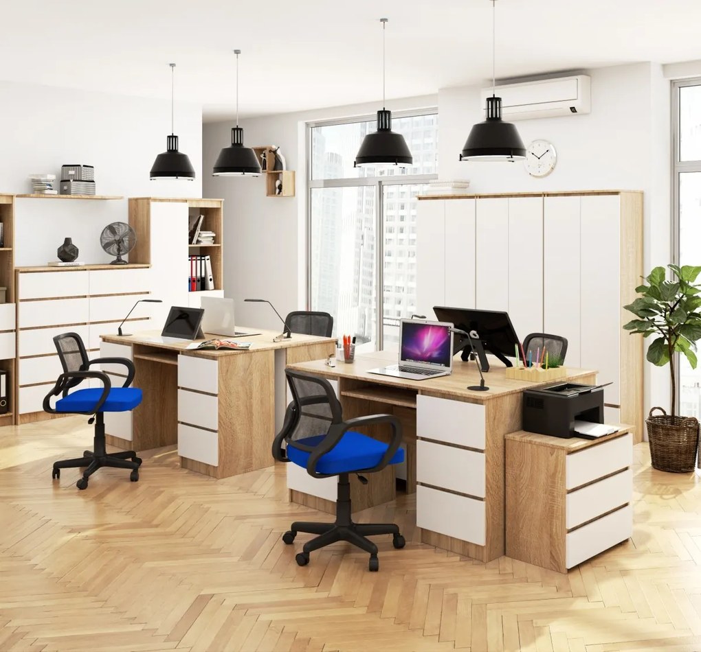 Písací stôl A-11 135 cm sonoma/biela