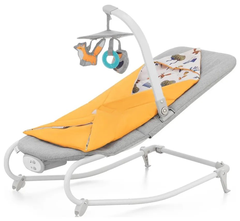 KINDERKRAFT - Detská vibrujúca hojdačka s melódiou FELIO 2 žltá
