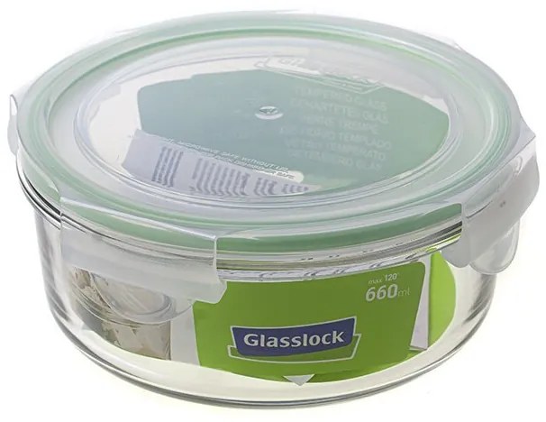 Glasslock Sklenená okrúhla dóza - 660ml