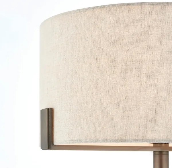 Endon 72631 - Stolná lampa HAYFIELD 1xE27/40W/230V bronzová/šedá