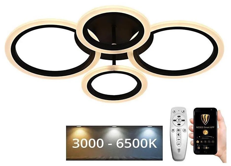 Brilagi - LED Stmievateľný prisadený luster ORBITS LED/50W/230V 3000-6500K + DO