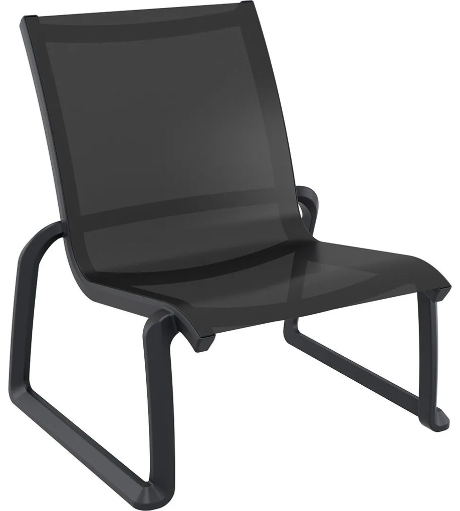 PACIFIC LOUNGE záhradné kreslo bez podrúčok black