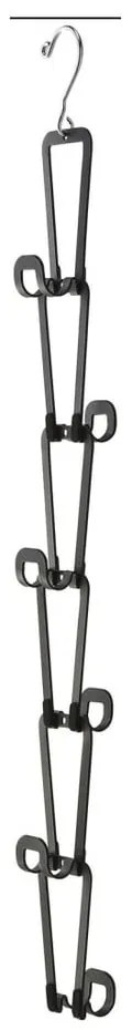Čierny vešiak na kabelky so zavesením na dvere a 6 háčikmi Yamazaki Kanazawa