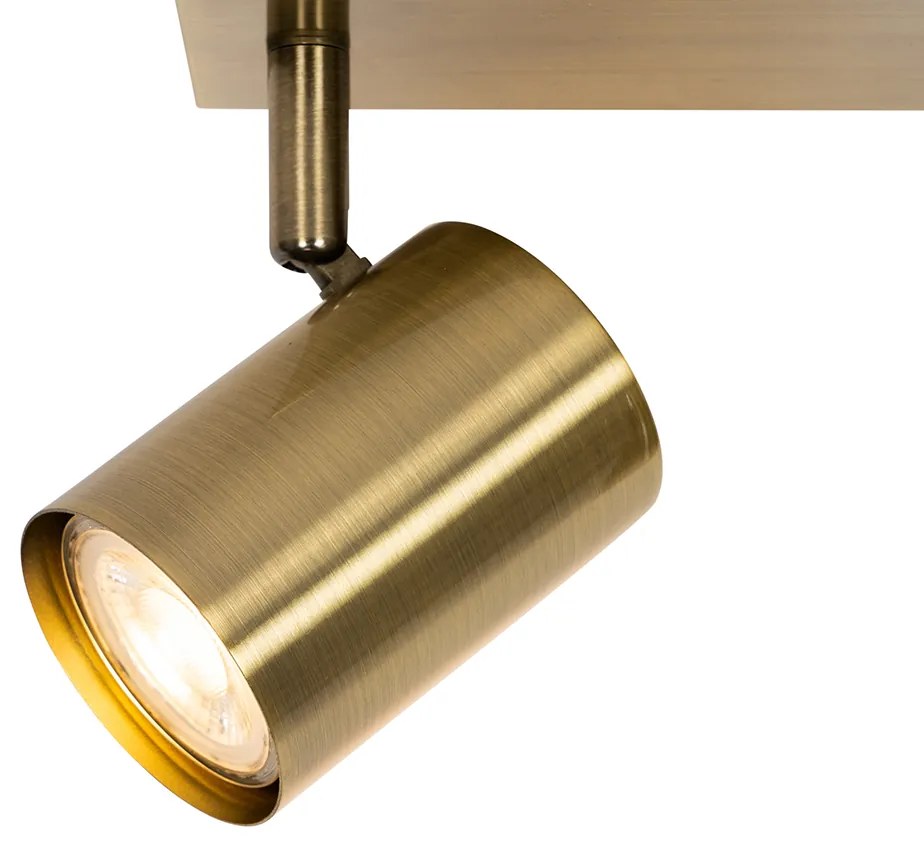 Inteligentný stropný reflektor bronzový 3-svetelný nastaviteľný vrátane Wifi GU10 50mm - Jeana