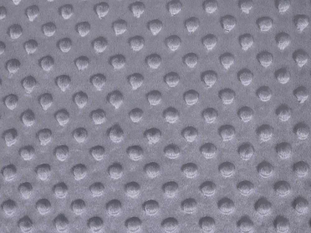 Biante Hrejivé posteľné obliečky Minky 3D bodky MKP-004 Tmavo sivé Predĺžené 140x220 a 70x90 cm