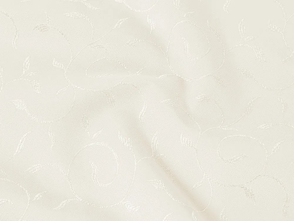 Biante Teflónový oválny obrus TF-026 Popínavé lístky - smotanový 50x100 cm