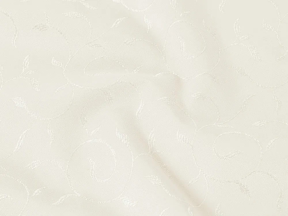 Biante Teflónový štvorcový obrus TF-026 Popínavé lístky - smotanový 90x90 cm