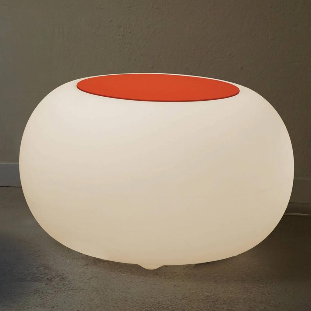 Stôl BUBBLE Indoor LED E27 žiarovka +plsť oranžová