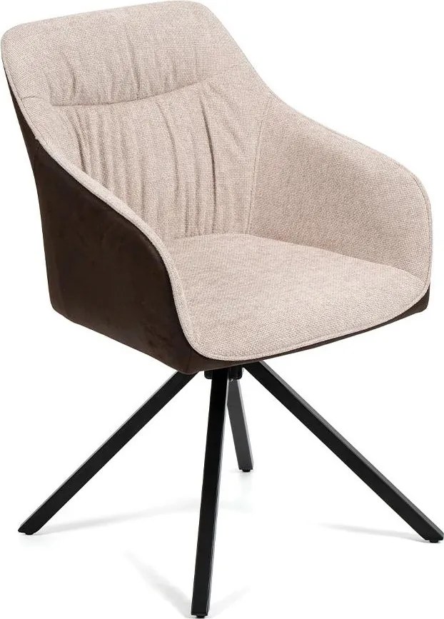 Jedálenský set 4x stoličky + stôl 200 cm AVENBERG NATURAL SWIVEL