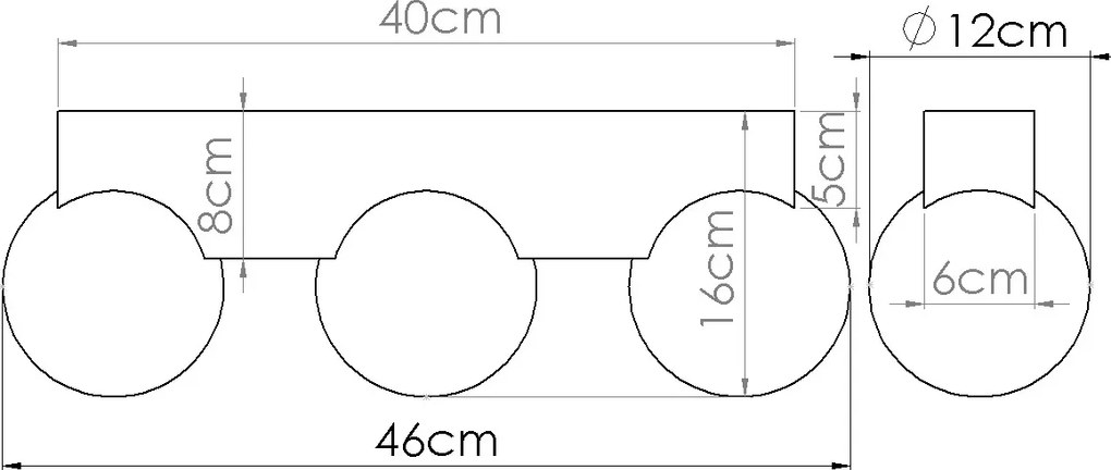 Stropné svietidlo Bulbo, 3x biele sklenené tienidlo, drevo