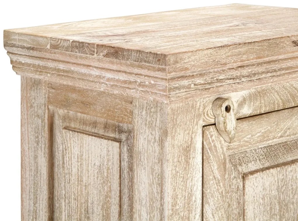 furniture-nabytek.cz - Masivní koupelnová vysoká komoda Patina z mangového dřeva, lakovaná, přírodní – 48×33×130 cm