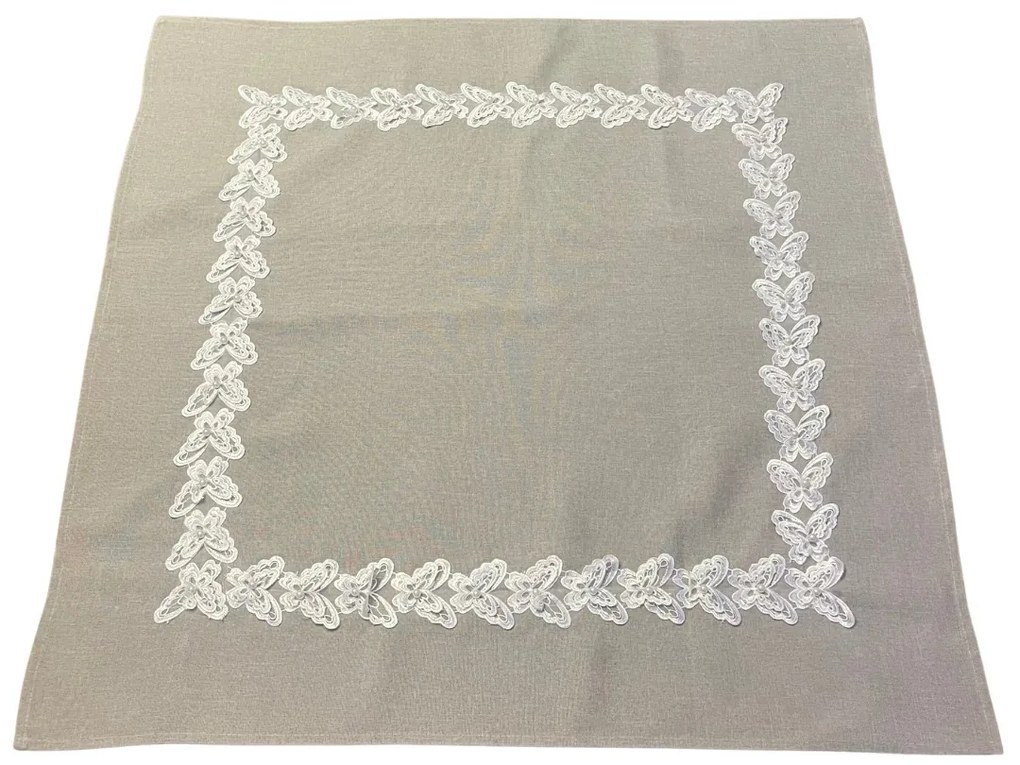 Vyšívaný obrus Butterfly 85x85 cm TiaHome