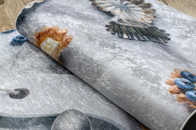 Protišmykový koberec / behúň ANDRE 33570 strieborný / béžový