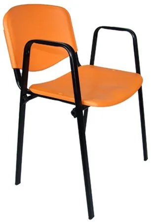 Konferenčná stolička ISO plastová s područkami RAL-3002