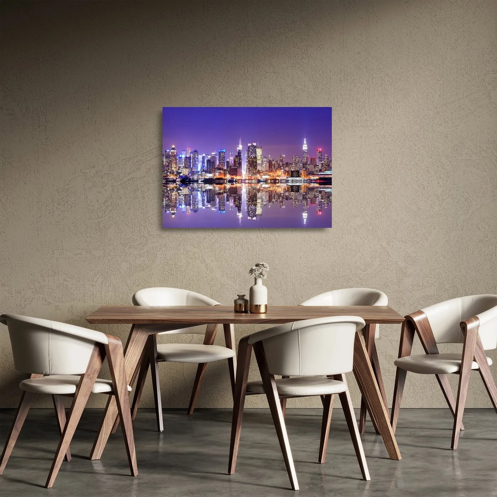 Sklenený obraz Manhattanu (70x50 cm)