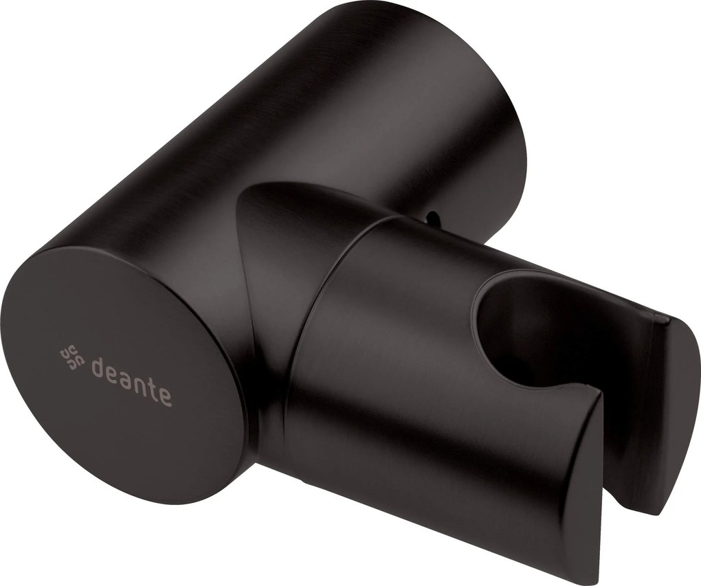 Deante Round, okrúhly bodový držiak ručnej sprchovej hlavice, čierna matná, DEA-ANO_N21U