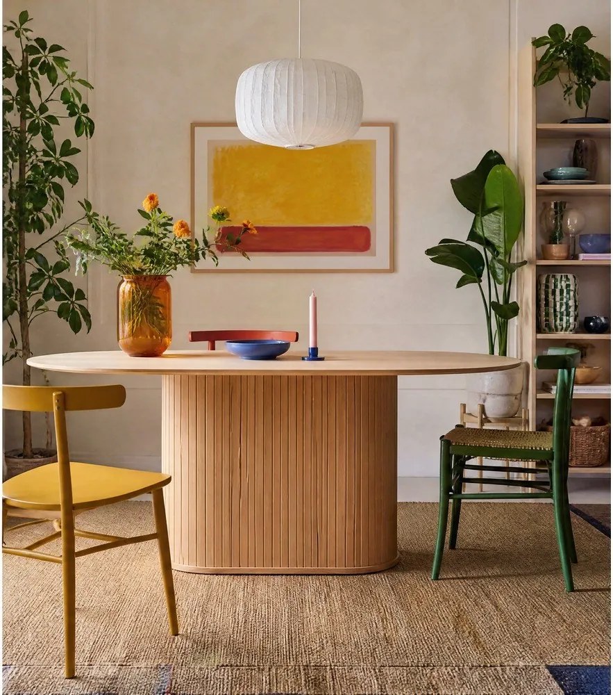 Jedálenský stôl s doskou v dubovom dekore 95x180 cm Nola – Unique Furniture