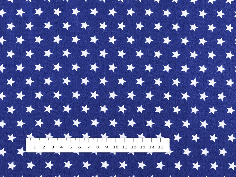 Biante Bavlnená obliečka na vankúš Sandra SA-352 Biele hviezdičky na modrom 60 x 60 cm