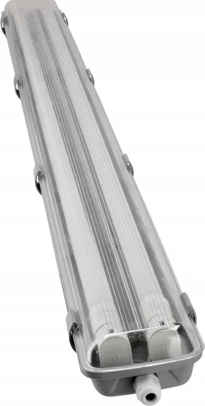 Hermetické svietidlo 120cm + 2x LED trubice vodotesné - studená biela