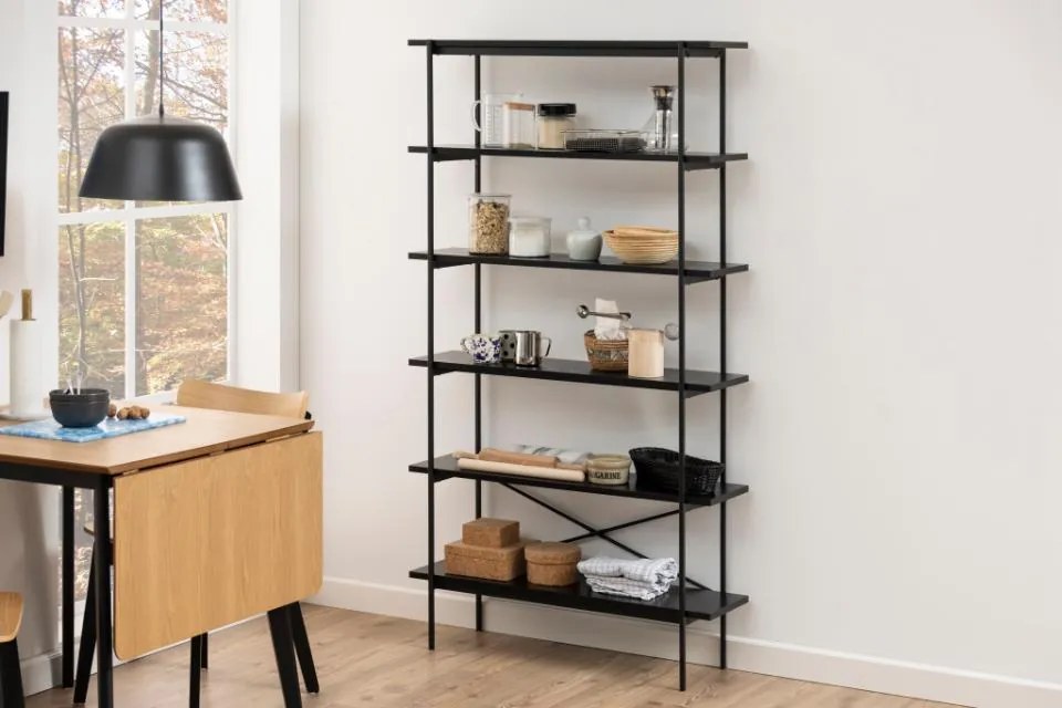 Jedálenský rozkladací stôl Roxby 80/120 cm dub riviéra/čierny