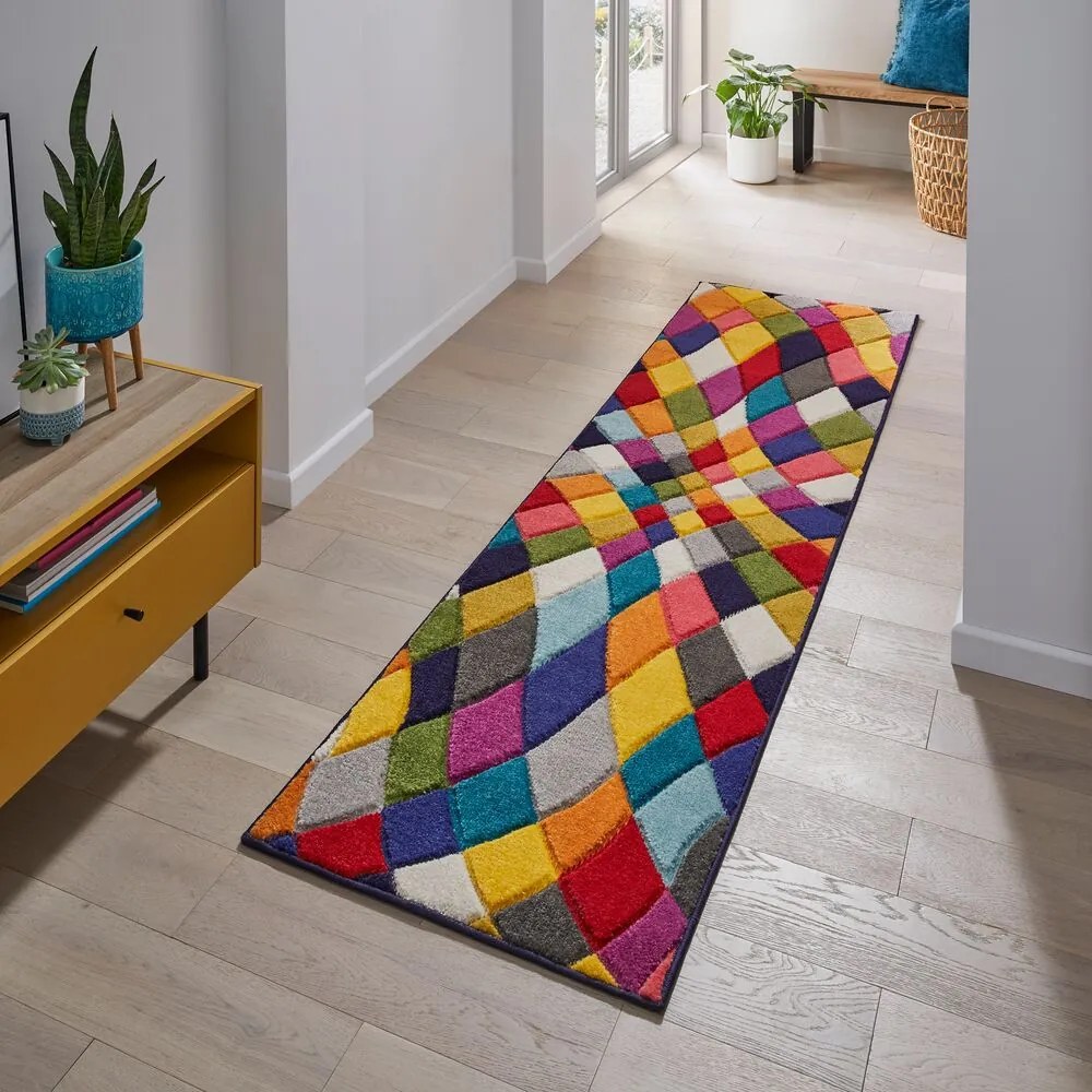 Flair Rugs, Behúň Spectrum Rhumba Multi, 66x300, viacfarebná, chodba / predsieň