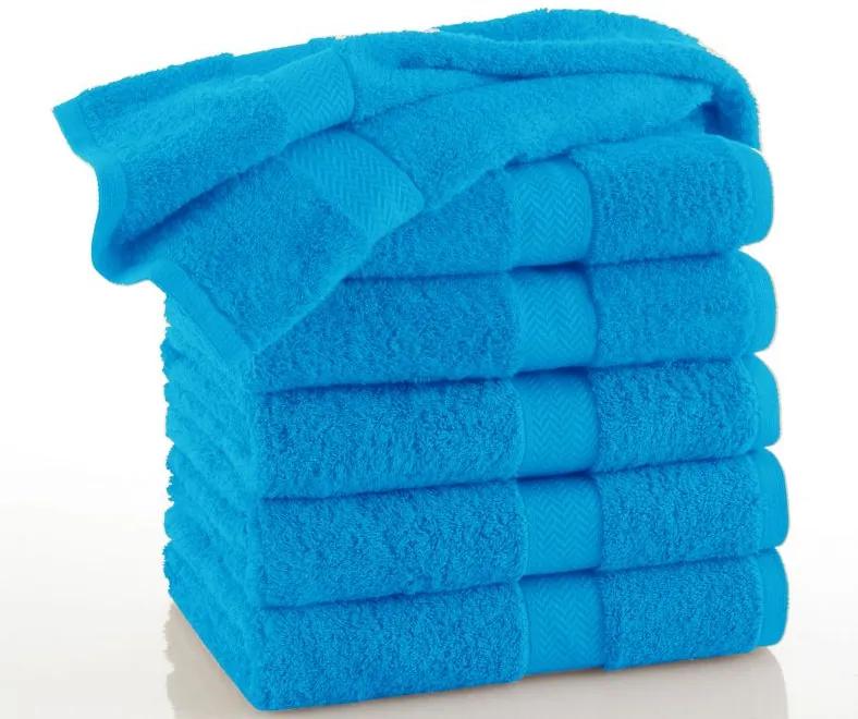 Měkký froté ručník Piruu 30x50 cm, 500 g/m2 - Modrá