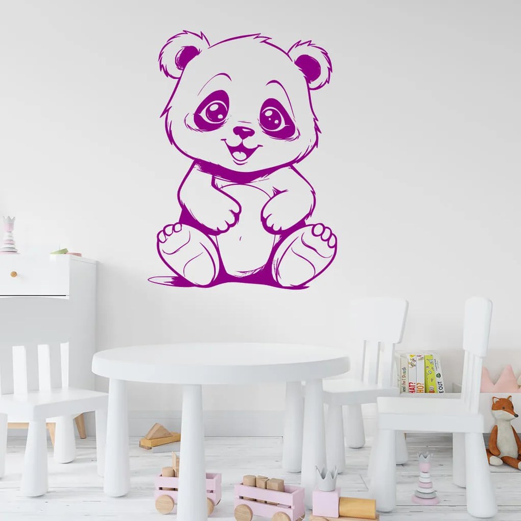 Veselá Stena Samolepka Roztomilý medvedík Farba: šedá, Veľkosť: 100 x 73 cm