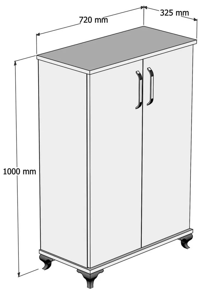 Botník ASTA 100 cm biely