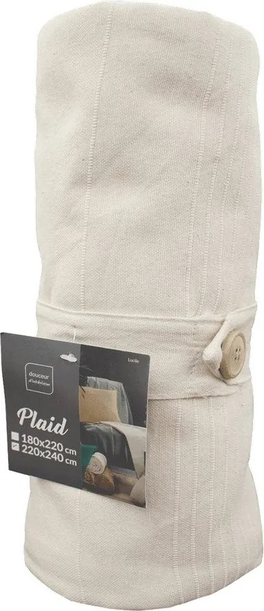 Béžový pléd 220x240 cm Lucile – douceur d'intérieur