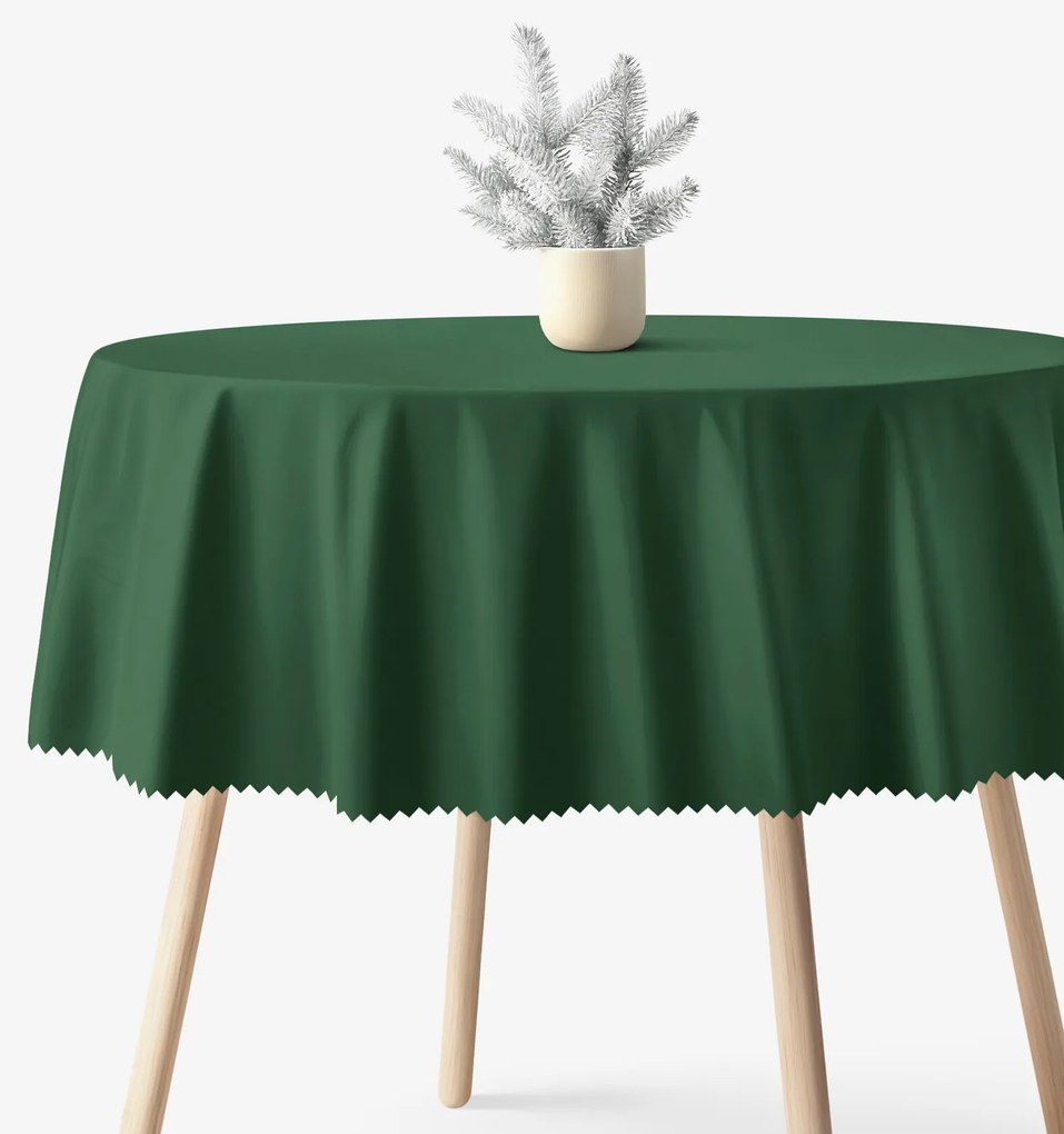 Goldea okrúhly teflónový obrus - tmavo zelený Ø 130 cm
