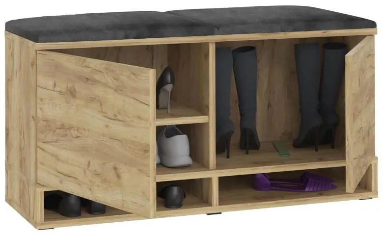 Bestent Botník s lavicou na sedenie Craft/ Grey 100x50x37cm