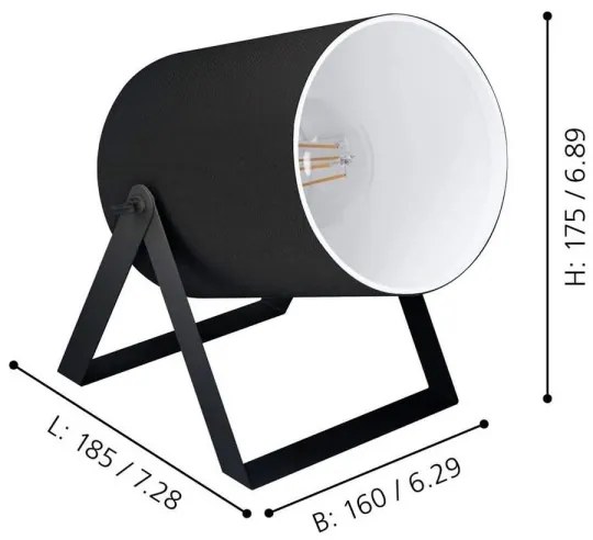 Eglo 99103 - Stolná lampa VILLABATE 1xE27/25W/230V
